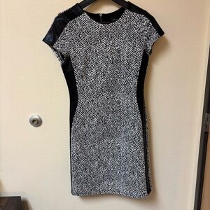 Karen Kane Black and White Textured Mini Dress